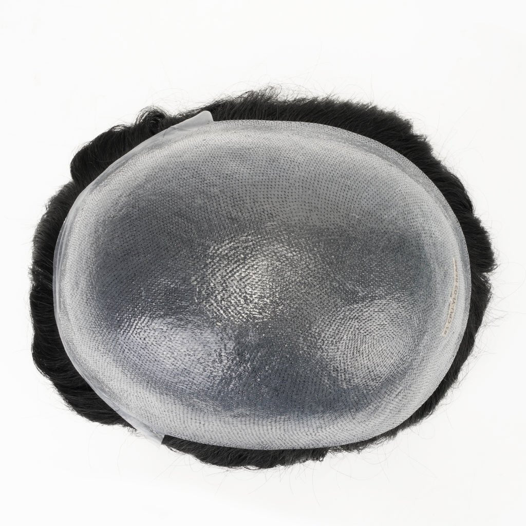 PHE - S1R Thin Skin Men's Toupee Hair Systems 0.08 mm Remy Hair Transparent Poly Skin - Pro Hair Edit